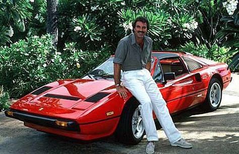 Bonham's is auctioning a genuine, Tom Selleck-driven, Magnum P.I. Ferrari http://www.autoblog.com/2017/01/16/magnum-pi-ferrari-308-gts-tom-selleck-auction/ Magnum Pi Ferrari, Ferrari 308 Gts, Donna Mills, Ferrari 308, Movie Cars, Tv Cars, Aston Martin Db5, Magnum Pi, Lamborghini Miura