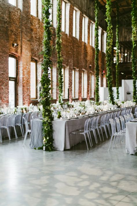 Industrial Elegant Wedding, Warehouse Wedding Reception, Industrial Chic Wedding Decor, Warehouse Reception, Industrial Wedding Reception, Industrial Wedding Decor, Event Venue Spaces, Industrial Chic Wedding, Industrial Wedding Venues