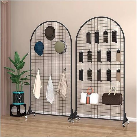 Amazon.com: Etlegor Gridwall Panel Display Stand Set of 2, Heavy Movable Floorstanding Grid Wall Panels Craft Show Wire Grid Wall with T-Base and Caster Wheels with 40 Hooks (Color : White, Size : 80x120cm) : Industrial & Scientific Wire Grid Wall, Ceiling Shelves, Grid Wall, Caster Wheels, Craft Show, Casters Wheels, Caster, Wall Display, Exhibition Design