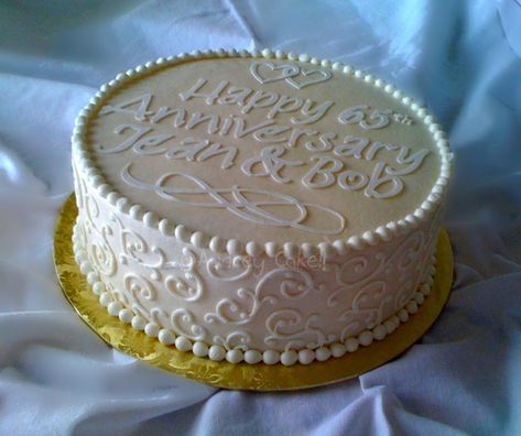 Anniversary Cake Ideas, 50th Wedding Anniversary Cakes, Wedding Anniversary Cakes, Dinner Party Table, 65th Anniversary, Cake Central, Anniversary Dinner, Party Punch, Round Cake