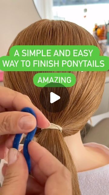 Easy Hair Ponytails, Clean Ponytail Hairstyles, How To Ponytail, How To Cover Ponytail With Hair, How To Make Your Ponytail Look Better, How To Wrap Hair Around Ponytail, How To Make Ponytail, Wrap Hair Around Ponytail, How To Make A Ponytail Look Fuller