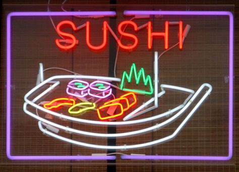 https://flic.kr/p/niPV9j | Sushi Neon Sign Round Gazebo, Beautiful Objects, Street Kids, Neon Sign, Black Light, Cyberpunk, Gazebo, Bee, Neon Signs