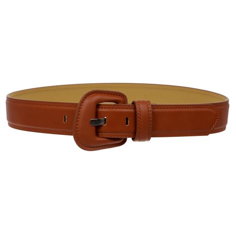 Women Western Style Trapezoid Buckle Fashion Faux Leather Feather edge Stitch Belt - Walmart.com Buckle Fashion, Buckles Fashion, Real Turquoise, Edge Stitch, Dress Belt, Western Belts, Reddish Brown, Low Waist, Steel Blue