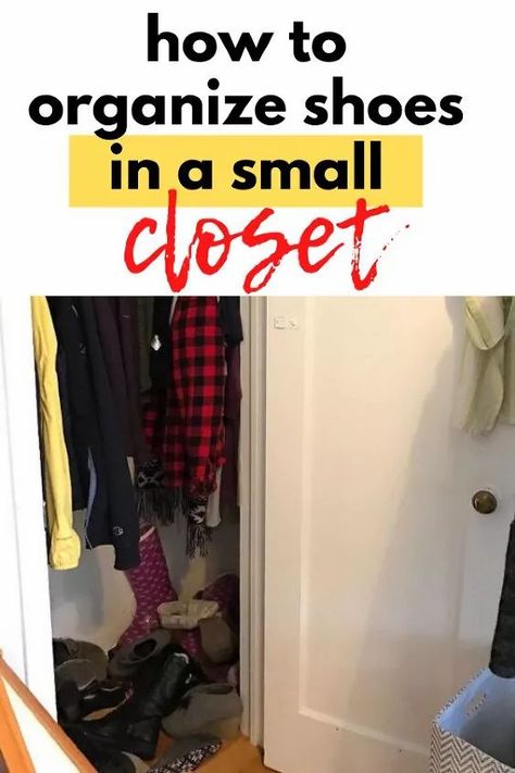 Small Closet Shoe Organization, Built In Shoe Rack, Closet Shoe Organization, Organize A Small Closet, Diy Shoe Rack Ideas, Shoe Organization, Closet Shoe, Entry Closet, Closet Built Ins