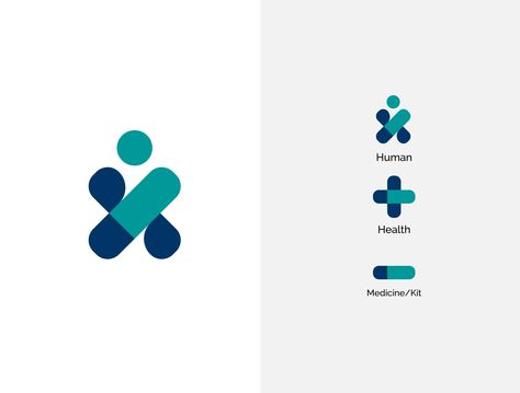 Medcal/ Medicine Iconic Logo Design Concept by Ferdous Hasan Nursing Home Logo Design, Medical Store Logo, Research Logo Design, Medicine Logo Design, Healthcare Logo Design, Medical Logos Inspiration, X Logo Design, Iconic Logo Design, Health Logo Design