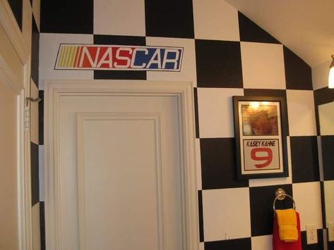 Race Car Bathroom Ideas, Car Bathroom Ideas, Racing Nursery, Nascar Room, Race Car Nursery, Tractor Room, Boy Room Themes, Car Themed Bedrooms, Car Room