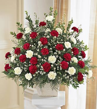 Tall Vase Arrangements, Congratulations Flowers, Flower Boquet, Altar Flowers, Online Flower Shop, Large Flower Arrangements, Red And White Flowers, Church Flower Arrangements, Memorial Flowers