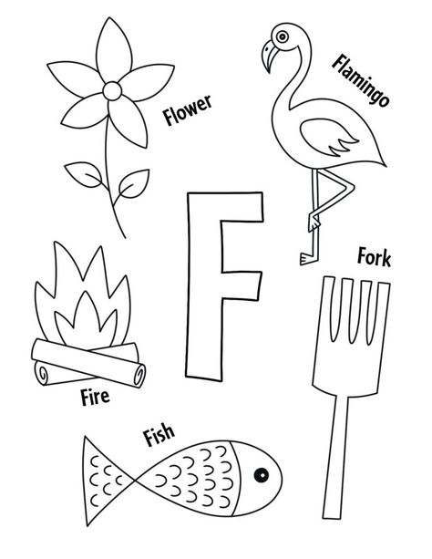 FREE Letter F Worksheets for Preschool! ⋆ The Hollydog Blog Montessori, Letter F Ideas For Preschool, F Craft Preschool, The Letter F Crafts Preschool, Letter F Worksheets Kindergarten, F Crafts Preschool, F Is For, Letter F Preschool Activities, Alphabet Coloring Pages Free Printable