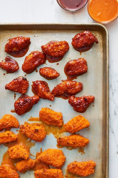 How To Make Baked Boneless Chicken Wings | Kitchn Boneless Chicken Wings In The Oven, Boneless Chicken Wings Recipe, Boneless Wing Recipes, Baked Boneless Chicken, Homemade Takeout, Wings Recipe Baked, Baking Chicken, Boneless Chicken Wings, Wings In The Oven