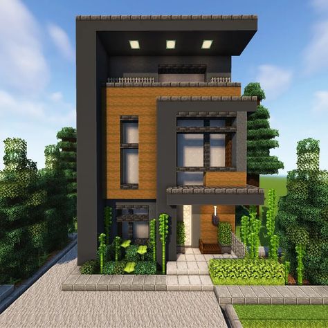 Minecraft Modern House Designs, Interior Design Minecraft, Mansion Minecraft, Minecraft Modern City, Modern House Minecraft, Modern Minecraft, Modern Minecraft Houses, Minecraft City Buildings, Rumah Minecraft Sederhana