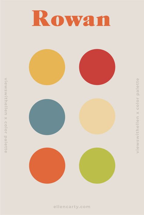 Rowan inspired color palette for branding, web design, product packaging, visual identity, and wardrobe. Rockabilly Color Palette, Portfolio Design Color Palette, Colorpallete Inspiration, Color Palettes With Red, Complimentary Color Palette, Web Design Color Palette, Color Palette With Red, Graphic Design Color Palette, Color Palette For Branding