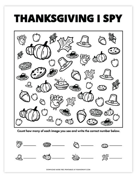 Thanksgiving I Spy Game | Free Printable Thanksgiving Activities Thanksgiving Math Worksheets Free, Thanksgiving Learning, Thanksgiving Addition, Thanksgiving Math Worksheets, Thanksgiving Activities For Kindergarten, Thanksgiving Word Search, Free Printable Thanksgiving, Thanksgiving Games For Kids, Thanksgiving Kindergarten