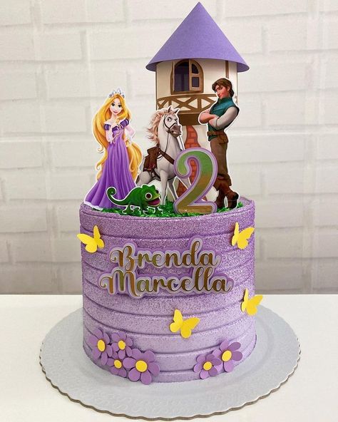 Happy Birthday Cake Girl, Rapunzel Birthday Cake, Tangled Theme, Bolo Rapunzel, Mickey Mouse Cake Topper, Rapunzel Cake, Rapunzel Birthday, Rapunzel Birthday Party, Elsa Cakes