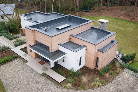 Flat Roof Construction, Flat Roof Systems, Flat Roof House Designs, Flat Roof Design, Flat Roof Extension, Roof Cladding, Flat Roof House, House Roof Design, Roof Construction