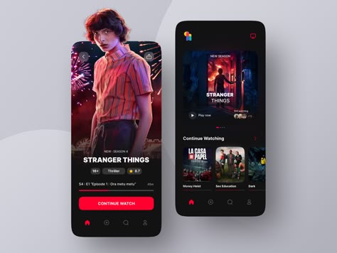 Movie Streaming App by Risang Kuncoro Netflix Ads, Film App, Webpage Design Layout, Web App Ui Design, Netflix App, Ui Ux 디자인, Movie App, Movie Streaming, Mobile Ui Design