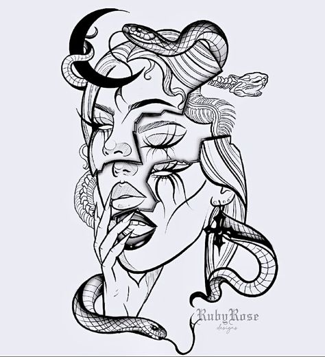 Medusa Forearm Tattoo Women, Unique Gemini Tattoo, Medusa Tattoo Design, Tattoos For Black Skin, Medusa Tattoo, Dope Tattoos For Women, Stylist Tattoos, Tattoo Style Drawings, Arm Sleeve Tattoos