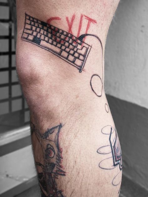 Keyboard Tattoo Computer, Keyboard Tattoo, Computer Tattoo, Hobo Symbols, Keyboard Symbols, Music Keyboard, Key Tattoo, Tattoo Shading, Explore Tattoo