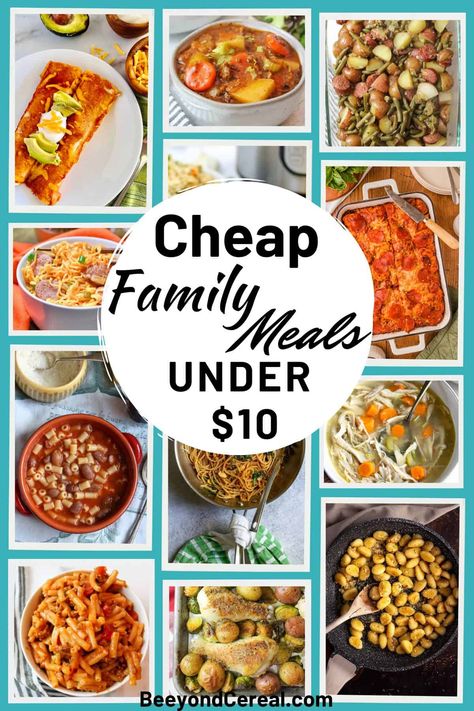 Discover a wealth of culinary inspiration with our handpicked selection of Cheap Family Meals Under $10! From hearty dinners to delightful desserts, these budget-friendly recipes will keep your taste buds and wallet happy. Meals For Family, Cheap Family Dinners, Group Recipes, Cheap Family Meals, Affordable Recipes, Easy Cheap Dinners, Freezable Meals, Large Family Meals, Budget Cooking