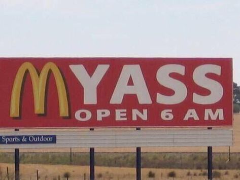 This is an actual billboard advertising a McDonalds in Yass, Australia - 9GAG Funny