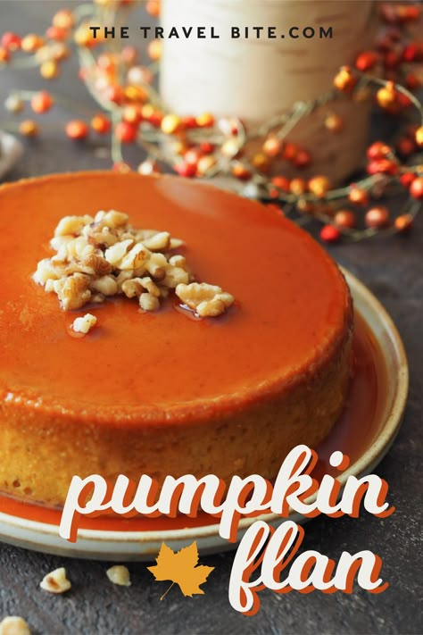 Pumpkin Flan Recipe Pumpkin Flan Recipe, Flan Recipe Easy, Flan Recipes, Pumpkin Flan, Coconut Flan, Favorite Holiday Desserts, Flan Cake, Creamy Shrimp, Boricua Recipes