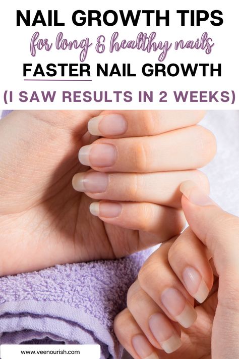 Tired of waiting weeks for your nails to grow? Want healthy, strong, and beautiful nails that catch everyone's attention? Look no further! Here are some tried and tested 'Nail Growth Tips for Faster Growth', including the secret to using nail growth oils, nourishing your nails and strengthening them from the inside out. Get ready to grow your nails faster than ever before! Nail Growth Diy, Make Nails Grow, Nail Growth Faster, Nail Growth Tips, Grow Nails Faster, Fast Nail, February Nails, Hard Nails, Nail Care Tips