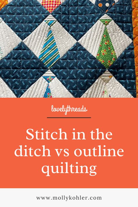 Stitch Length For Machine Quilting, Stitch In The Ditch Quilting, Stitch In The Ditch, How To Quilt, Boy Quilts, Quilt Stitching, Custom Quilts, Mini Quilts, Longarm Quilting