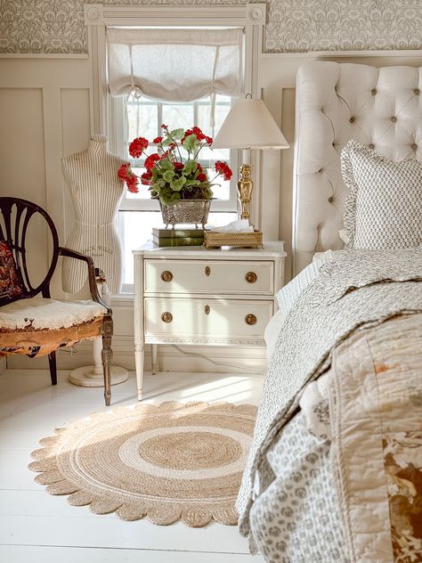 French Cottage Bedroom, Liz Marie, Liz Marie Blog, French Country Bedrooms, Cottage Bedroom, Vintage Bedroom, Country Bedroom, Farmhouse Bedroom, Wallpaper Bedroom