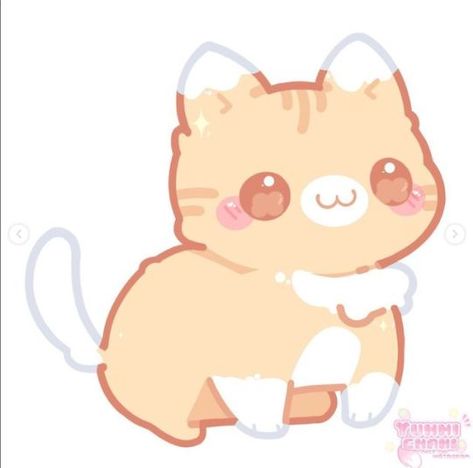 This isn't mine, it's from Instagram. Kawaii Cat Drawing, Cats Art Drawing, Kitten Drawing, Chibi Cat, Cute Cat Drawing, Cute Kawaii Animals, Jennie Jisoo, Cute Animal Drawings Kawaii, My Little Pony Drawing