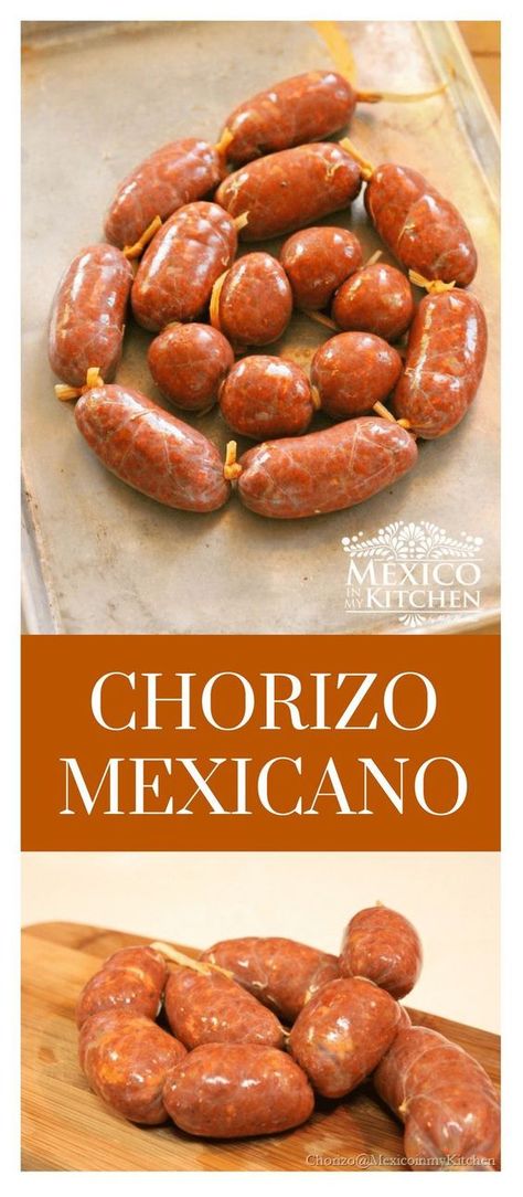 How to make  Chorizo mexicano │Making your own Mexican chorizo might be a daunting task for some, but once you make it, you’ll realize it was worth it and really easy. #mexican food #chorizo #mexicoinmykitchen Chorizo Dishes, Chorizo Recipes Mexican, Latina Recipes, Easy Mexican Food, How To Make Chorizo, Chorizo Recipe, Homemade Chorizo, Homemade Sausage Recipes, Mexican Pork