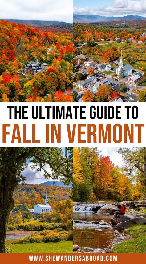 Vermont in the fall is a must-see! Check out our guide to the best places for Vermont fall foliage, cozy small towns, and scenic drives. Get travel tips and recommendations for an amazing Vermont fall vacation. Discover local festivals, outdoor activities, and picturesque landscapes. Fall In Vermont, Vermont In The Fall, Vermont Fall Foliage, Vermont Vacation, Vermont Fall, Fall Road Trip, New England Travel, Travel Bucket List Usa, Usa Travel Guide