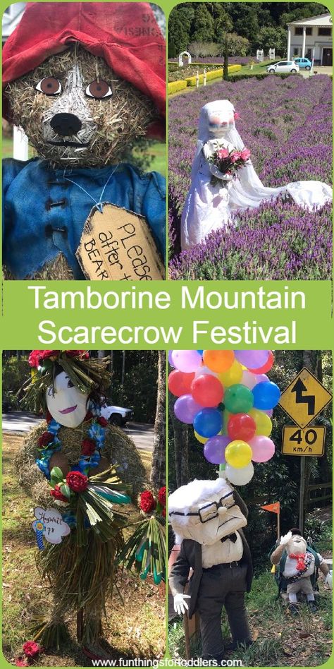 Discover 100's of scarecrows along the Tamborine Mountain Trail this weekend (Friday, 29th to Sunday 31st October 2021) during the Annual Tamborine Mountain Scarecrow Festival. Get all the details on the Fun Things for Toddlers website: www.funthingsfortoddlers.com/attractions/tamborine-mountain-scarecrow-festival/ #scarecrowfestival2021 #tamborinefestival #goldcoastfestivals #weekendfamilyfungoldcoast #tamborinescarecrowfestival Scarecrow Festival, Tamborine Mountain, Mountain Trail, Bear Mountain, Mountain Trails, Scarecrow, Gold Coast, Fun Things, Family Fun