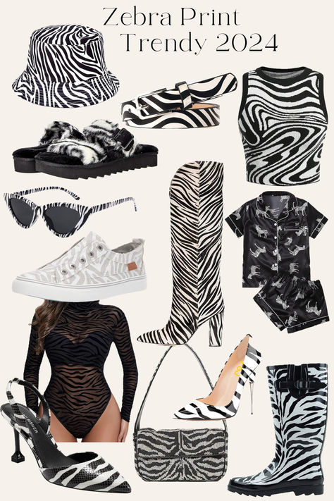 Zebra Print Zebra Print Outfit Ideas, Zebra Outfit, Zebra Print Clothes, Black And White Style, Trendy Outfit, Bold Black, Clothes Accessories, White Style, Zebra Print