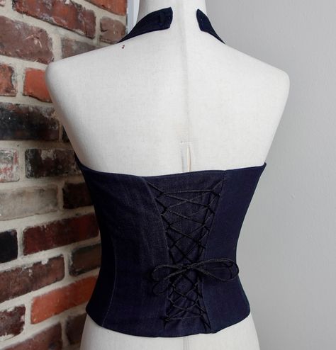 The Long Awaited Halter Corset Sewing Pattern is now Available🤍 This pattern offers a chic and flattering silhouette that seamlessly transitions from casual to formal occasions. Designed for medium-weight fabrics such as twills, Satin, and denim. This top could be modified and styled in so many ways! Whether you want to make it as is or change the neckline to make it higher or lower, make the hem shorter or longer, you have the ability to Make this pattern your own and make it fit your body ... Sewing, Sewing Patterns, Halter Corset, Corset Sewing, Corset Sewing Pattern, Formal Occasion, Medium Weight, Sewing Pattern, Satin