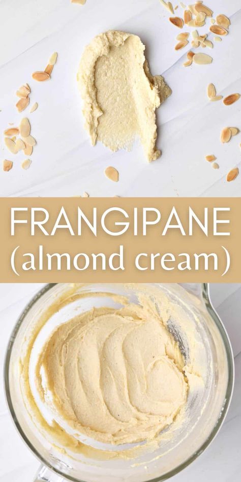 Almond Croissant Filling, Croissant Filling, French Pastry Recipes, Pastries To Make, Almond Cream Recipe, Frangipane Cake, Almond Tarts, Almond Creme, French Almond