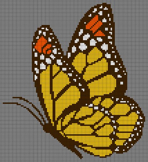 Alpha pattern #118944 | BraceletBook Crochet Butterfly Patterns, Butterfly Patterns, Butterfly Cross Stitch Pattern, Crochet Butterfly Pattern, Crochet Patterns Free Beginner, Crochet Earrings Pattern, Butterfly Cross Stitch, Tapestry Crochet Patterns, Crochet Butterfly