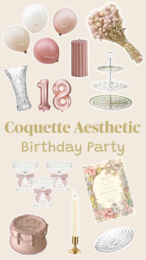 Coquette Birthday Party 🎀 #couquettebirthday #couquetteaesthetic #girlsbirthdayparty #sweet16 #eighteenthbirthdayparty #victorianbirthday #birthdaythemes #birthdayideas Follow my shop @Chelsalately on the @shop.LTK app to shop this post and get my exclusive app-only content! #liketkit #LTKparties #LTKfamily #LTKstyletip @shop.ltk https://liketk.it/4sEp5 Coquette Aesthetic Birthday, Aesthetic Sweet 16, 16 Birthday Ideas, Sweet 16 Birthday Ideas, Coquette Birthday Party, Victorian Birthday, Pink Birthday Theme, Coquette Birthday, Sofia The First Birthday Party