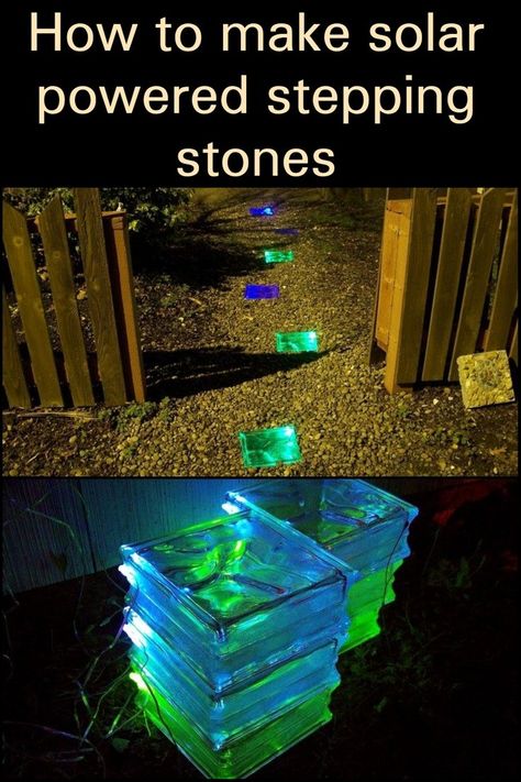 Solar Lights Diy, Solar Light Crafts, Diy Outdoor Lighting, Meteor Garden 2018, Living Modern, Stones Diy, Backyard Lighting, Outdoor Diy Projects, Backyard Diy Projects