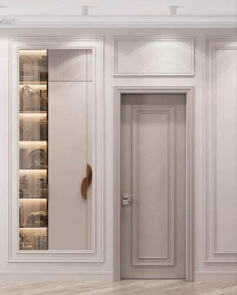 Classic Doors Interior, Luxury Apartment Decor, Gold Kitchen Hardware, Interior Door Styles, Classical Interior, Classic House Exterior, Classic Doors, Vintage Doors, Door Design Modern