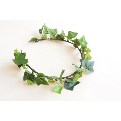 Ivy headpiece, Ivy wedding hair wreath, Ivy hair accessory ($45) ❤ liked on Polyvore featuring accessories, hair accessories, artificial garland, leaf garland, bridal flower crown, flower garland and floral crown Leaf Crown Aesthetic, Forest Fairy Crown Diy, Cottage Accessories, Fake Flower Garland, Gay Halloween Costumes, Ivy Wedding, Ivy Flower, Poison Ivy Costumes, Diy Leaves