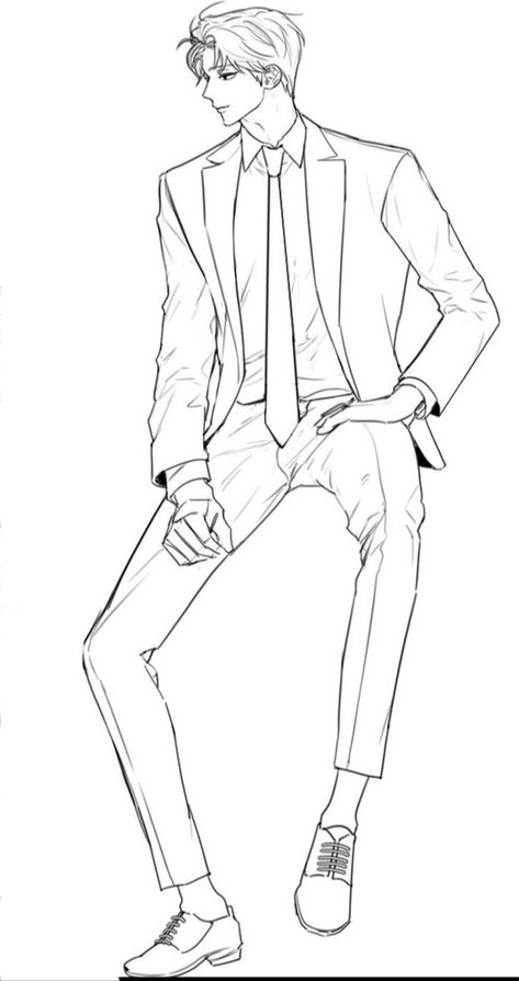 Webtoon Body Reference, Drawing Reference Poses Male Suit, Man In Suit Sketch, Anime Boy Poses Reference Base, Male In Suit Drawing, Guy In Suit Drawing Reference, Suit Drawing Men, Male Pose Sketch, Male Suit Drawing Reference