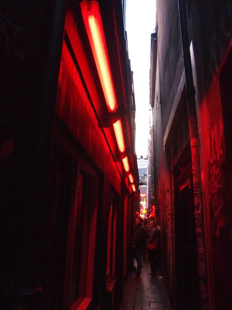 the Red Light District; amsterdam. Vodka Red, Alcohol Aesthetic, Totally Spies, Red Light District, White Noise, Once In A Lifetime, Night City, Travel Diary, Red Aesthetic