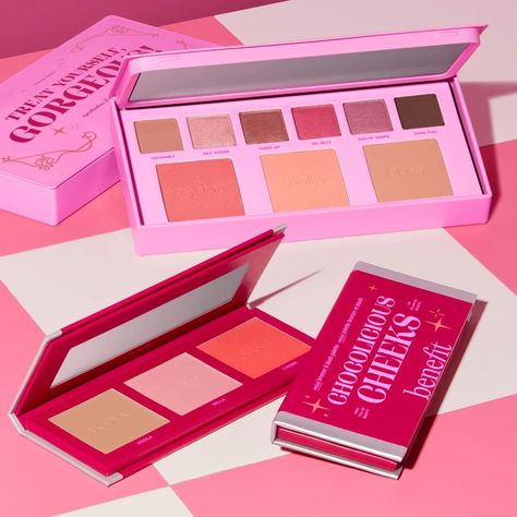 Chocolicious Cheeks: Mini Blush and Bronzer Palette - Benefit Cosmetics | Sephora Benefit Blush, Bronzer Palette, Hoola Bronzer, Shea Butter Body Shop, Red Blush, Matte Bronzer, How To Apply Eyeshadow, Makeup Sale, Blush Rose