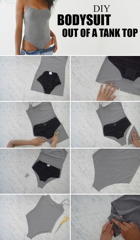 Whit Demelo's dIy images from the web Bodysuit Pattern, Diy Fashion Trends, Diy Clothes Refashion, Upcycle Clothes Diy, Diy Clothes Design, Diy Vetement, Diy Fashion Hacks, Diy Fashion Clothing, Clothes Sewing