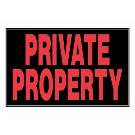 Protect your private property from trespassing with this durable sign. Displaying clear and visible signs can help increase security and safety. This sign is sure to convey your message clearly and efficiently. Features Red & Black Plastic Private Property Sign Deters trespassing Weather-resistant Made of heavy gauge plastic Fluorescent and eye-catchingSpecifications Color: Red & Black Size: 8" x 12" Base Material: Plastic - SKU: HLLMN1376 Size: 6.  Color: Multicolor. Trespassing Signs, Keep Out Signs, Private Property Signs, Property Signs, Gazebo Accessories, Ice Remover, Black Sign, Car Shelter, Bbq Cover