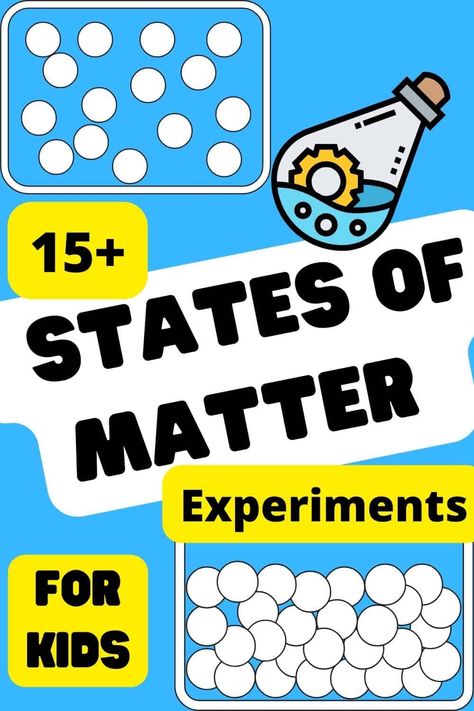 Matter Experiments For Kids, States Of Matter Experiments, Matter Science Activities, Matter Science Experiments, 3 States Of Matter, Teaching Matter, Matter Experiments, Matter For Kids, Physical Properties Of Matter