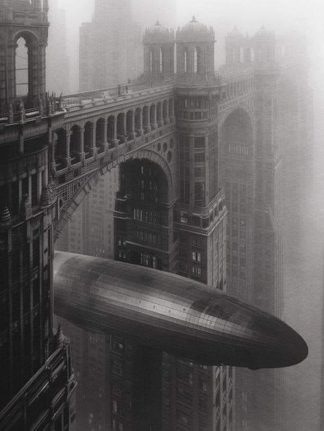 Utropiia City, Airship Concept Art, Future City Concept, Flying City, Airship Art, Art Deco City, Sci Fi Building, Steampunk City, Retro City