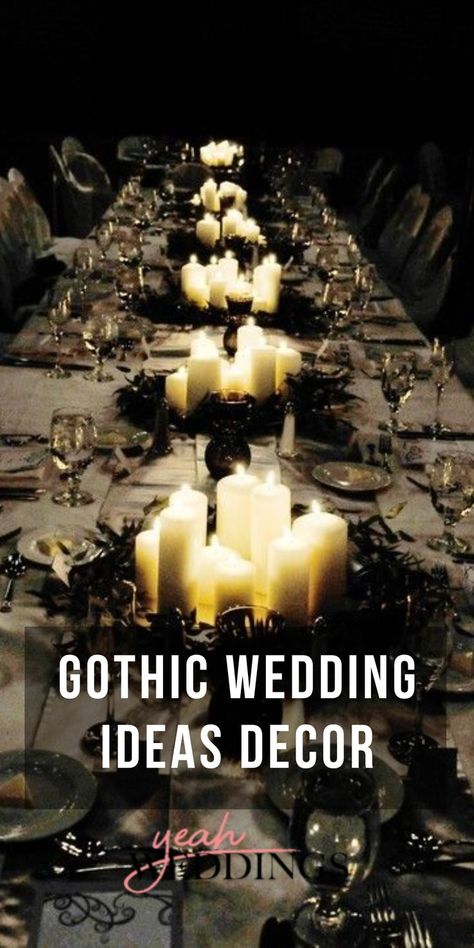 Gothic Wedding Ideas Decor Gothic Wedding Ideas, Halloween Wedding Centerpieces, Gothic Wedding Decorations, Black Christmas Tree Decorations, Gothic Wedding Theme, Gothic Theme, Gothic Decor Bedroom, Dark Wedding Theme, Gothic Culture