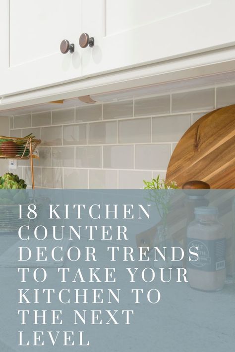 See more here: https://byannabellerose.com/18-kitchen-counter-decor-trends-that-you-will-love/#decorative-trays If you are searching for the trendiest kitchen counter decor, you have come to the right place! Here are 18 kitchen counter decor ideas you will love! Kitchen Corner Decor Ideas, Kitchen Counter Tray Decor, Staging Kitchen Counters, Corner Countertop Decor, Kitchen Counter Corner Decor, Kitchen Counter Styling Ideas, Kitchen Countertops Marble, Organizing Kitchen Countertops, How To Decorate Kitchen Counters