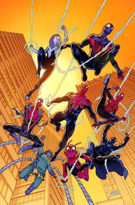 Spider-Geddon #1 Variant by Javier Garron Spider Men, Univers Marvel, Marvel Spiderman Art, Ultimate Spiderman, Marvel Comic Universe, Marvel Vs Dc, Spiderman Comic, Manama, Marvel Comics Art