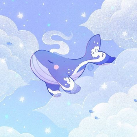 Whale Drawing, Ocean Drawing, Cocoppa Wallpaper, Cute Whales, Whale Art, Cute Animal Drawings Kawaii, Creature Drawings, Cute Cute, Cute Little Drawings